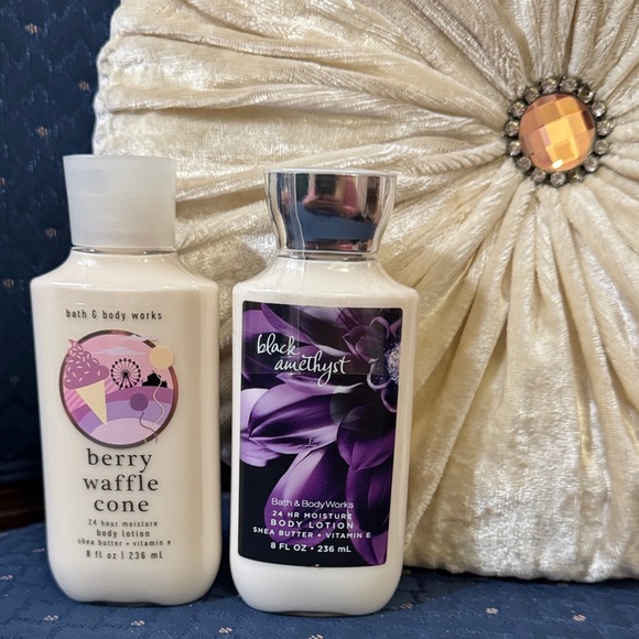 Bath & Body Works Other - Bath & Body Works Berry Waffle Cone and Black Amethyst Body Lotion Duo